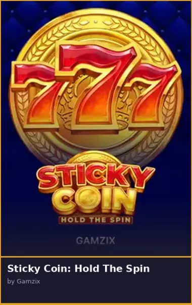 Sticky Coin  Hold The Spin